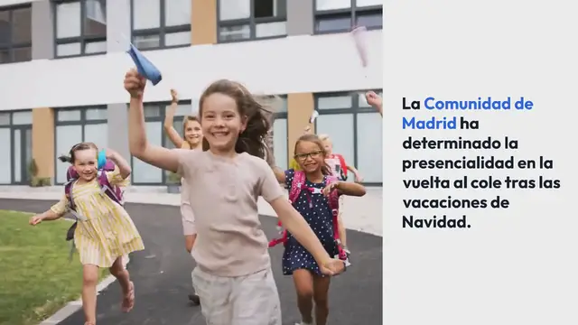 Video thumbnail for Madrid tendrá vuelta al cole presencial tras las vacaciones