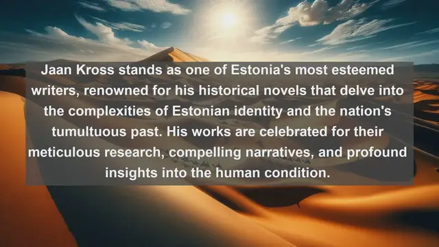 Video thumbnail for Illuminating Estonian Literary Brilliance: Top 10 Renowned Writers from Estonia