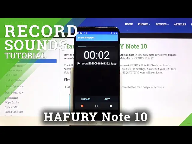Video thumbnail for How to Record Sounds on HAFURY Note 10 – Use Sound Recorder