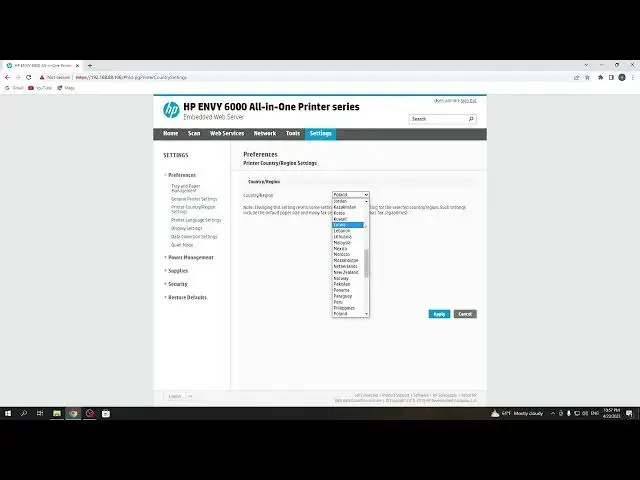 Video thumbnail for How to change region on HP envy 6000 series printer / How to change country on HP envy 6000