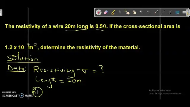 Video thumbnail for Resistivity Formula and Calculation | Mastering Electrical Resistivity