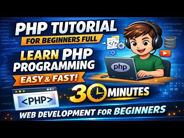 Video thumbnail for PHP Tutorial for Beginners Full | Master PHP Programming in 30 Minutes