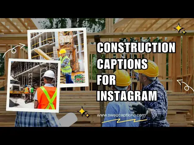 Video thumbnail for Construction Captions For Instagram