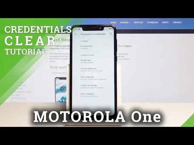 'Video thumbnail for How to Clear Credentials in Motorola One - Delete Licenses'