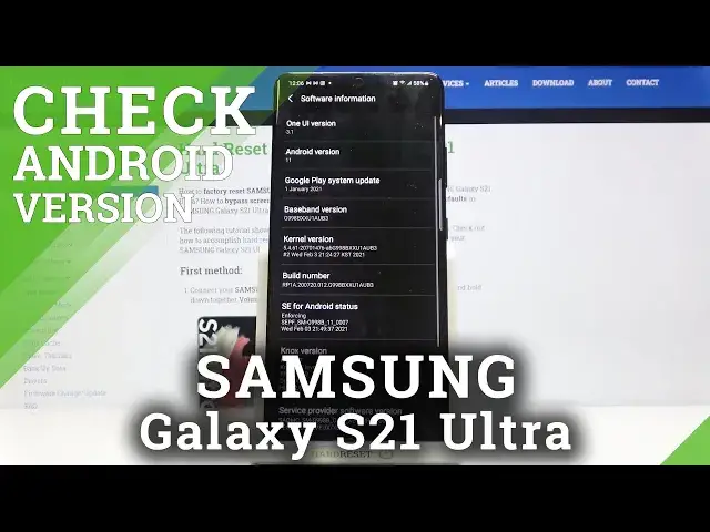 'Video thumbnail for How to Check Current Android Version in SAMSUNG Galaxy S21 Ultra'