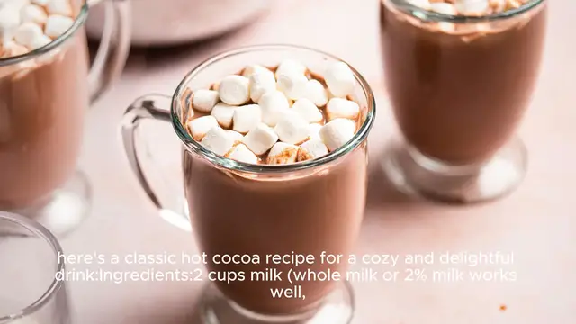Video thumbnail for Hot cocoa recipe