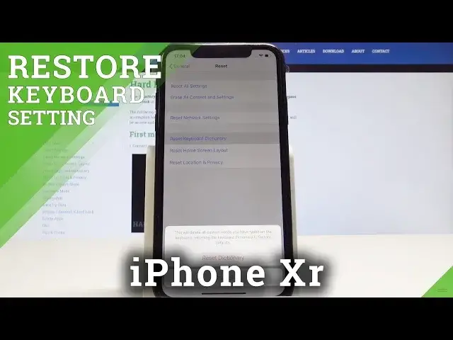 'Video thumbnail for How to Reset Keyboard Dictionary in iPhone Xr - Restore Keyboard Settings'