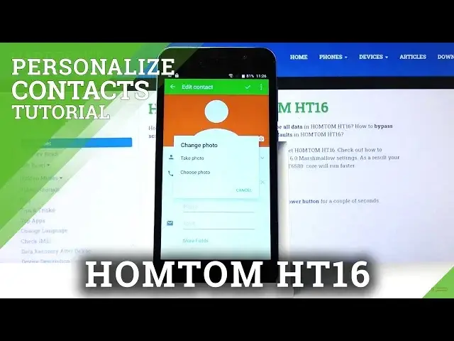 'Video thumbnail for How to Add Photo to Contact in HOMTOM HT16 – Personalize Number'