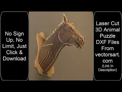 Video thumbnail for Laser Cut 3D Animal Puzzle DXF Files Free Download From vectorsart com