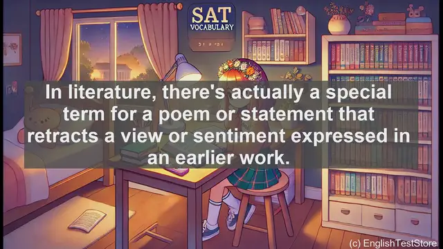 Video thumbnail for 5000 Must Know SAT Vocabulary - Palinode: The Art of Literary Retraction