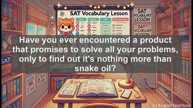 Video thumbnail for 5000 Must Know SAT Vocabulary - Nostrum: The Dubious Cure-All You Should Know About