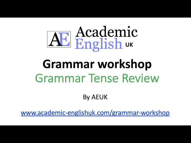 Video thumbnail for English Grammar Tense Review (updated)