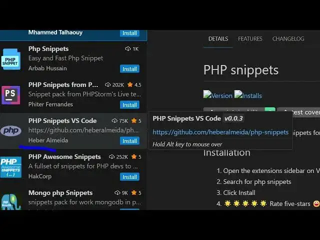 Video thumbnail for How to Integrate PHP Snippets VSCode IDE Extension to Speed & Boost PHP Coding