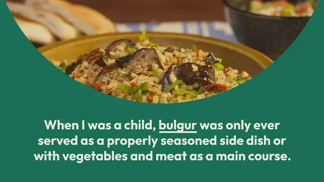 Video thumbnail for Bulgur salad with za’atar and pomegranate: