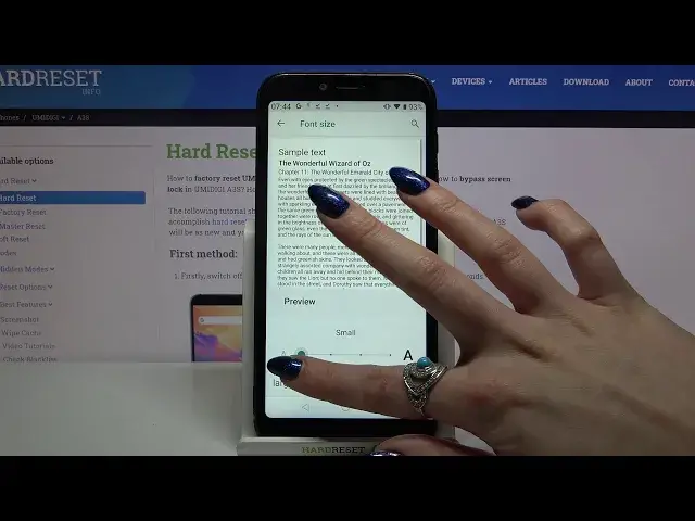 'Video thumbnail for How to Adjust Font Size – Text Settings in UMIDIGI A3S'
