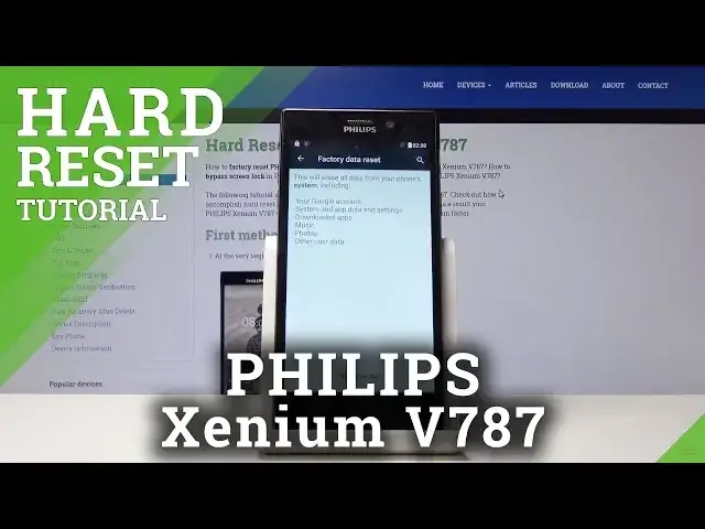 'Video thumbnail for How to Restore Factory Settings in PHILIPS Xenium V787 - Format Data / Factory Reset'
