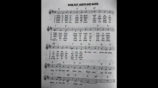 Video thumbnail for Sing Out Earth And Skies - Catholic Mass Song Sheet Music