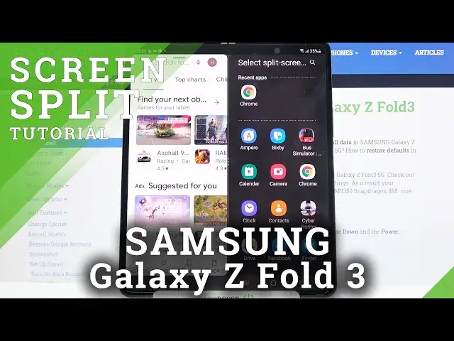 'Video thumbnail for How to Enter Split Screen on SAMSUNG Galaxy Z Fold 3 – Multitasking Screen'