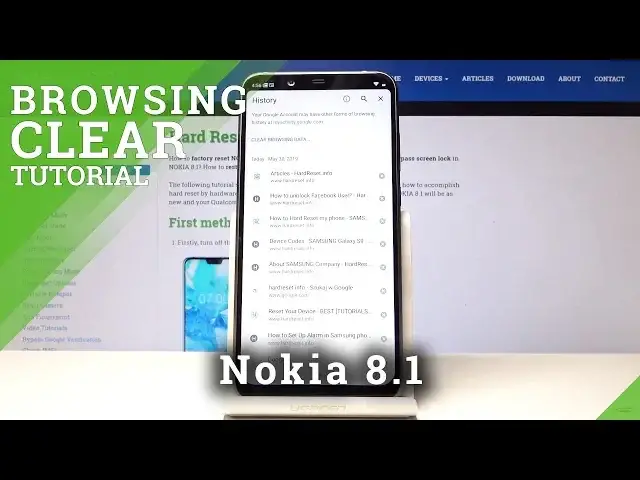 'Video thumbnail for How to Erase Browsing History on Nokia 8.1 - Browser Cache / Cookie Files'