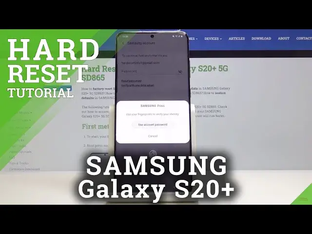 'Video thumbnail for Samsung Galaxy S20+ Factory Reset / Restore Defaults'
