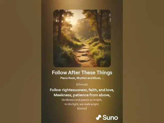 Video thumbnail for Follow After These Things: Uplifting Song of Faith and Love
