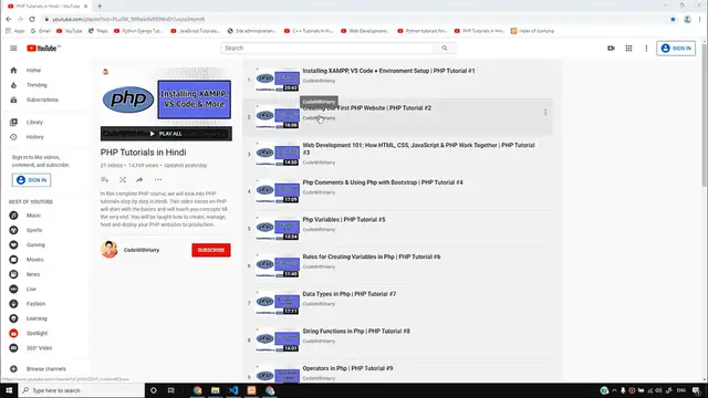 Video thumbnail for phpMyAdmin Tutorial_ Creating Database & Tables _ PHP Tutorial #23