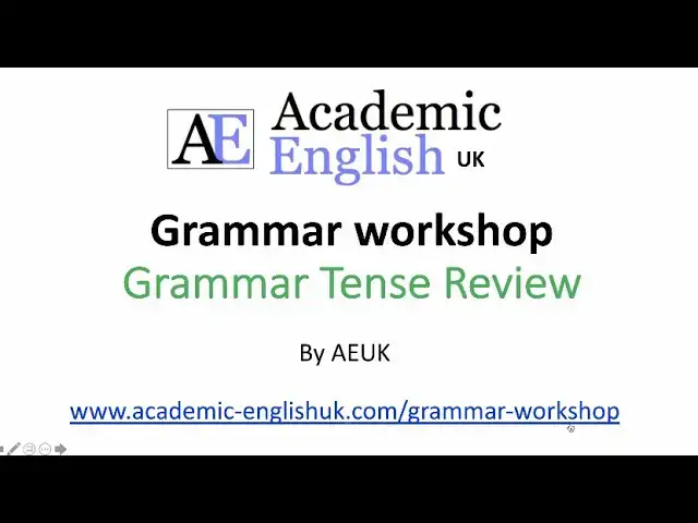 Video thumbnail for Grammar Tense Review (12 tenses with timelines) - English Grammar