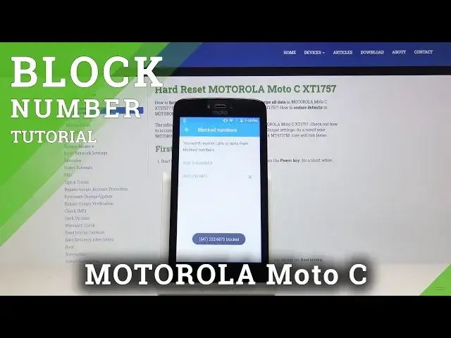 'Video thumbnail for How to Block Number in MOTOROLA Moto C - Block Texts & Calls'
