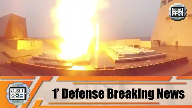 'Video thumbnail for French Navy Normandie Aquitaine-class frigate test-fired Aster 30 surface-to-air missile'