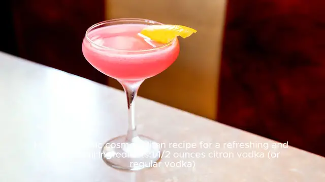 Video thumbnail for Cosmopolitan recipe