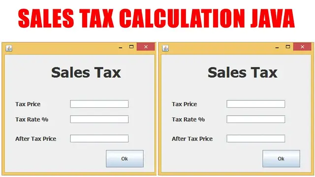 Sales Tax Calculation Project using Java