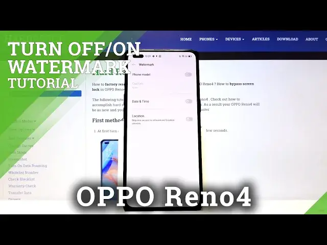 'Video thumbnail for How to Change Photo Watermark in OPPO Reno4 – Manage Camera Watermark'