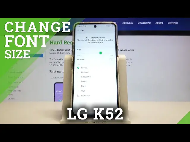 'Video thumbnail for LG K52 Font Size – Display Personalization'