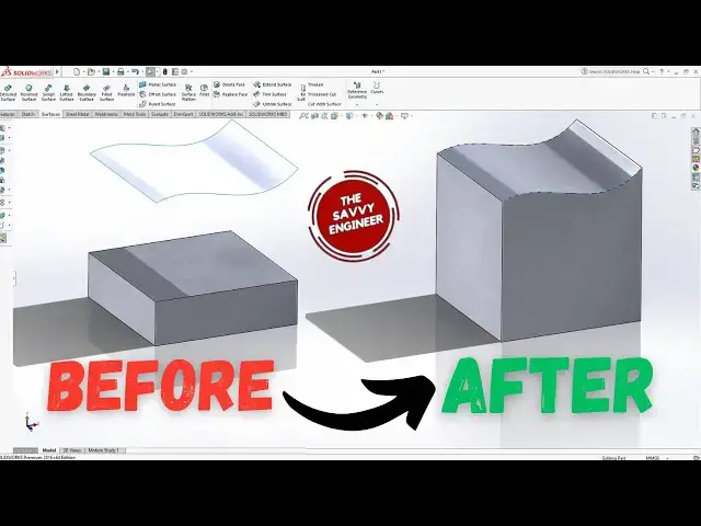 'Video thumbnail for SolidWorks | How to Extrude a Part Face up to a Surface'