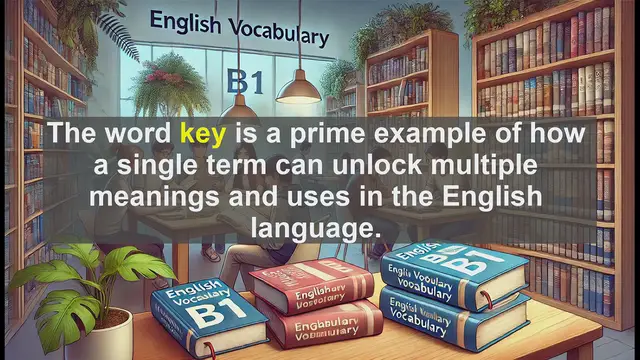 Video thumbnail for 2500 Must Know CEFR B1 Vocabulary - Understanding the Word 'Key': A B1 English Language Guide