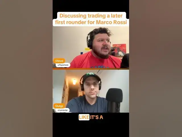 'Video thumbnail for Discussing the possibility of trading one of the later first round picks for Marco Rossi. #Flyers'