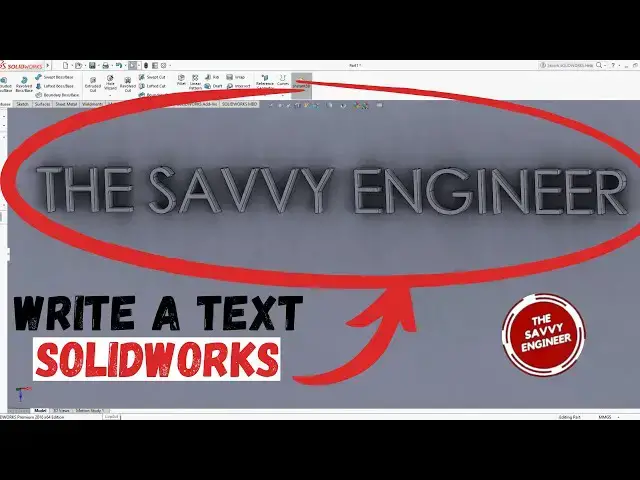 'Video thumbnail for SolidWorks | How to Write a Text on a Piece Like a Pro'
