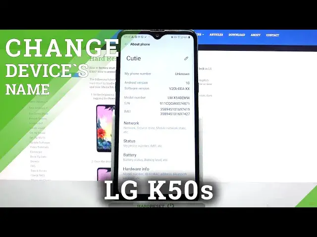 'Video thumbnail for How to Change Device Name in LG K50 – Rename Device'