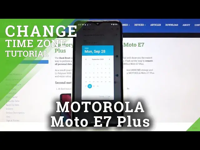 'Video thumbnail for How to Set Up Time Zone in Motorola Moto E7 Plus – Change Date'