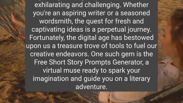 Video thumbnail for  Free Short Story Prompts Generator