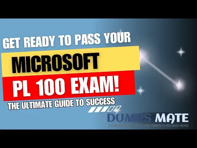 Video thumbnail for Get READY to PASS Your Microsoft PL 100 Exam!