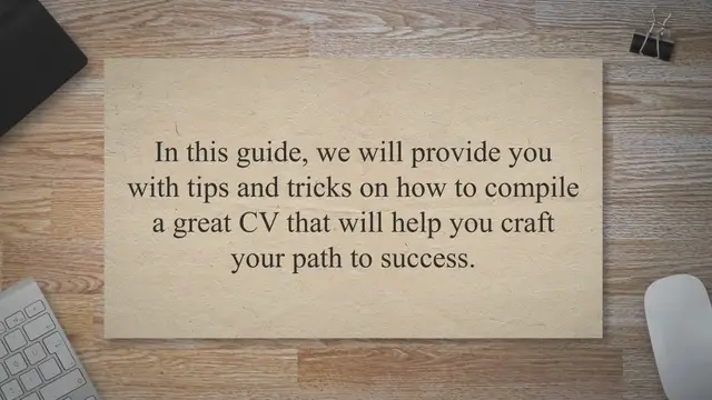 'Video thumbnail for Crafting Your Path to Success: A Guide on How to Compile a Great CV'