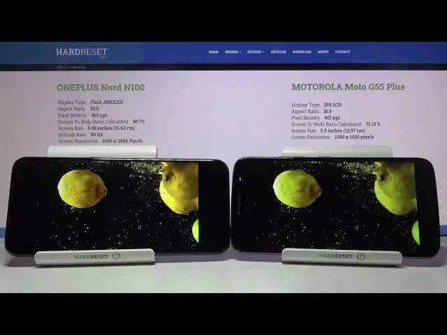 Video thumbnail for Display Comparison OnePlus Nord N100 vs MOTROLA Moto G5s Plus | Screen Test