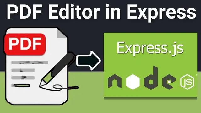 Video thumbnail for Build a PDF Editor in Node.js & Express to Add Text & Images in PDF Document Using EJS in Browser