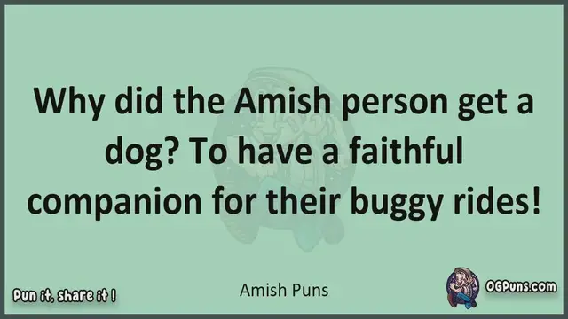 Video thumbnail for Amish - Jokes, Puns, Wordplays, and Laughter