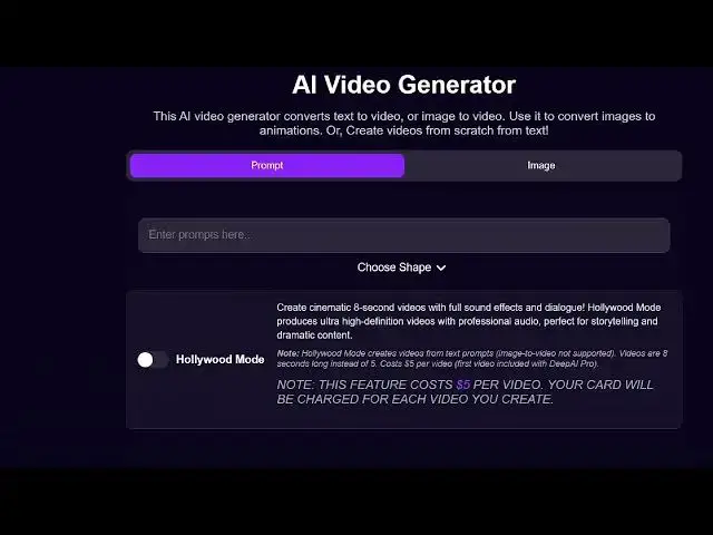 Video thumbnail for DeepAI Generate a Cinematic 10‑Second Video from Text or Images!