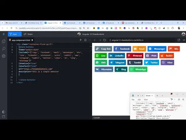 Video thumbnail for Angular ngx-sharebuttons Example to Embed Social Media Sharing Buttons & Icons in TypeScript