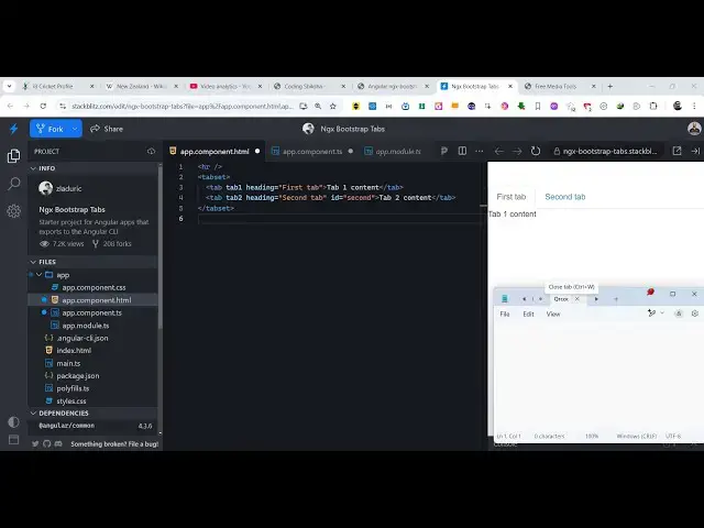 Video thumbnail for Angular ngx-bootstrap Example to Build Bootstrap Multiple Tabs & Windows in Browser Using TS