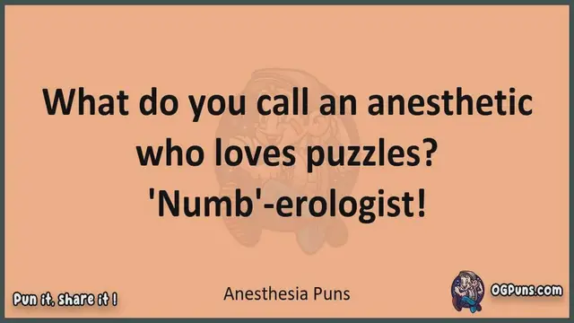 Video thumbnail for Anesthesia - Jokes, Puns, Wordplays, and Laughter