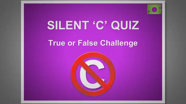 Video thumbnail for Silent 'C' Quiz: True or False Challenge #1